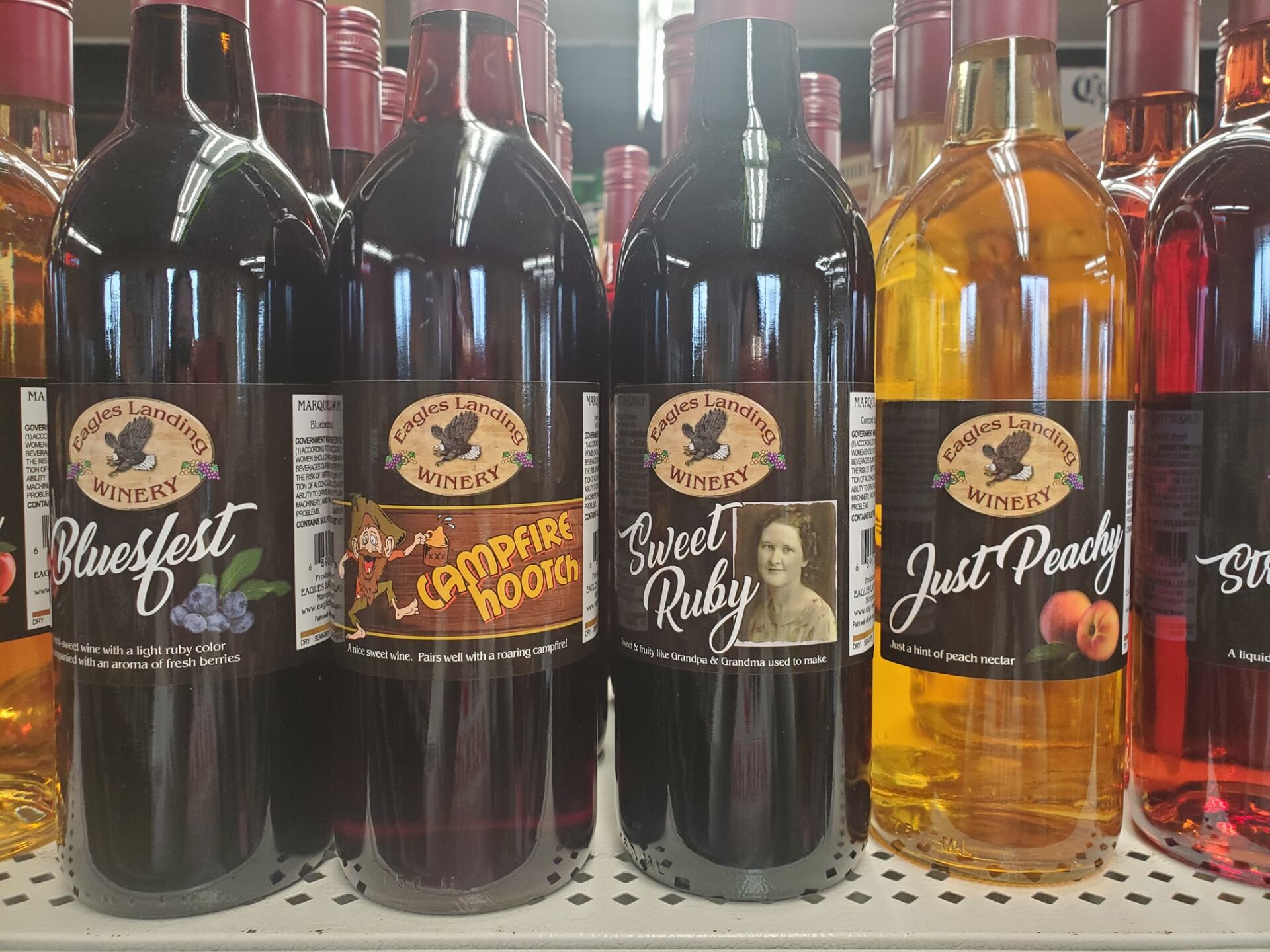 Eagles Landing Winery bottles