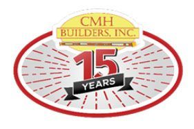 CMH Builders, Inc. 15th anniversary logo.  