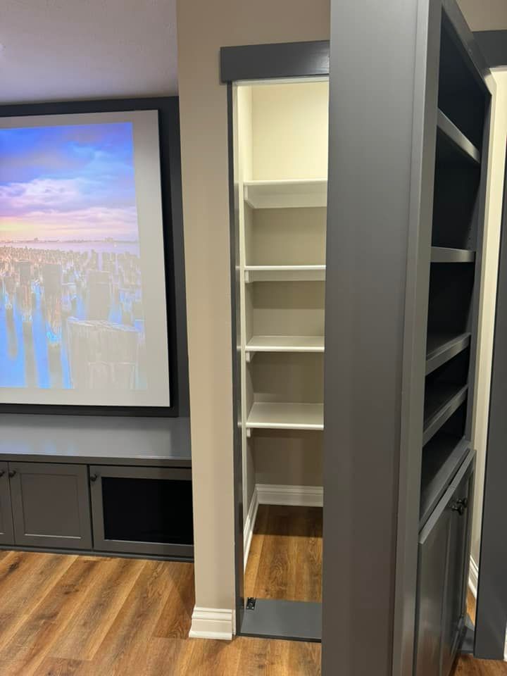 Hidden pantry area
