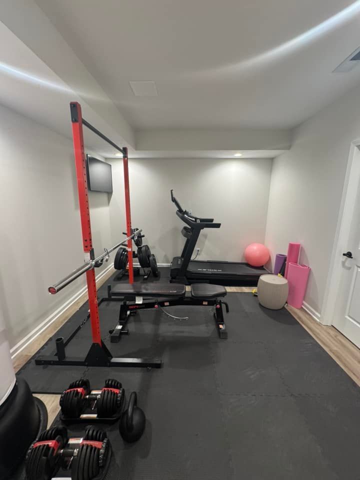 Gym in a basement