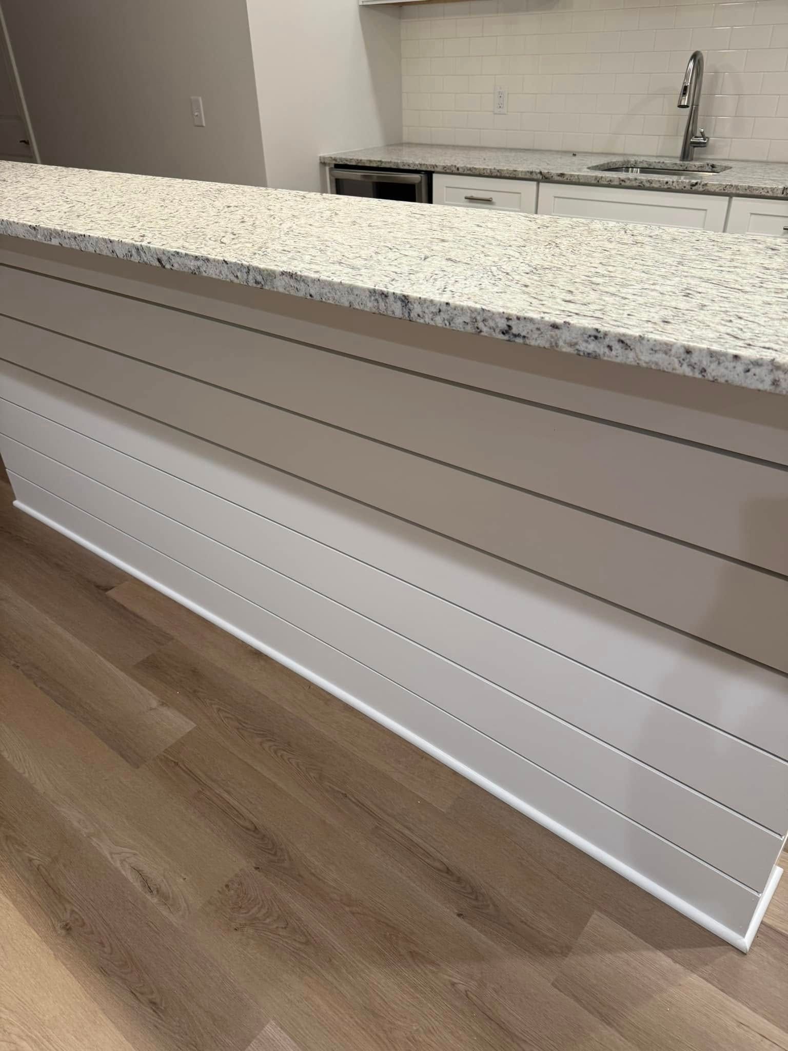 Black and white countertop