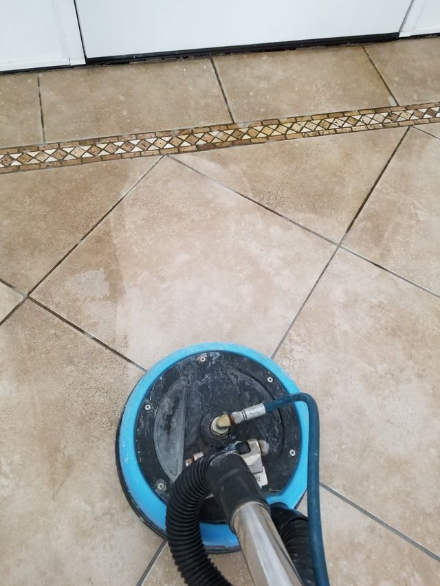 This Tile Floor in Hamilton Looks Amazing Thanks to Our Grout Cleaning  Services