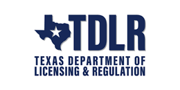 The logo for the texas department of licensing and regulation