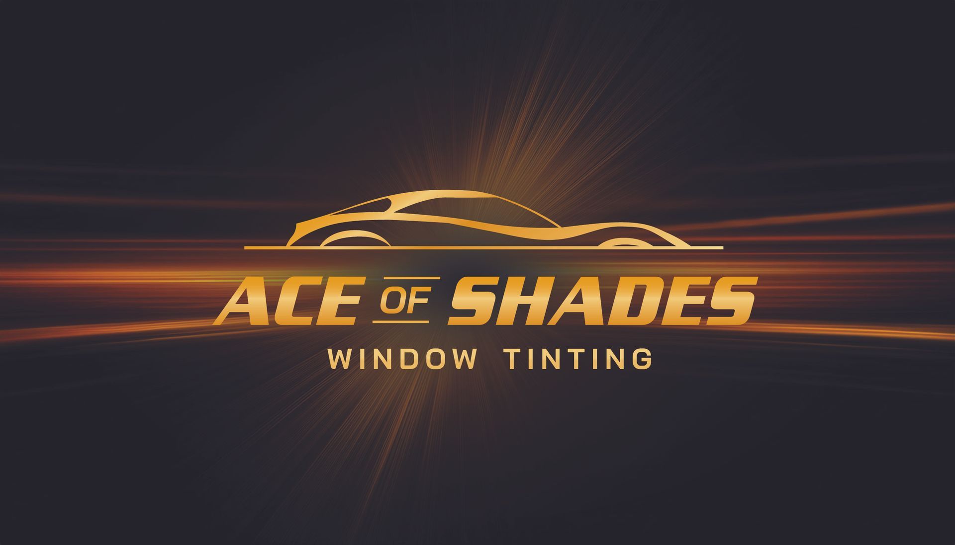 A logo for ace of shades window tinting