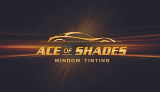 A logo for ace of shades window tinting