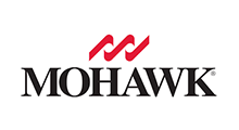 Mohawk logo: Red wave symbol above the word
