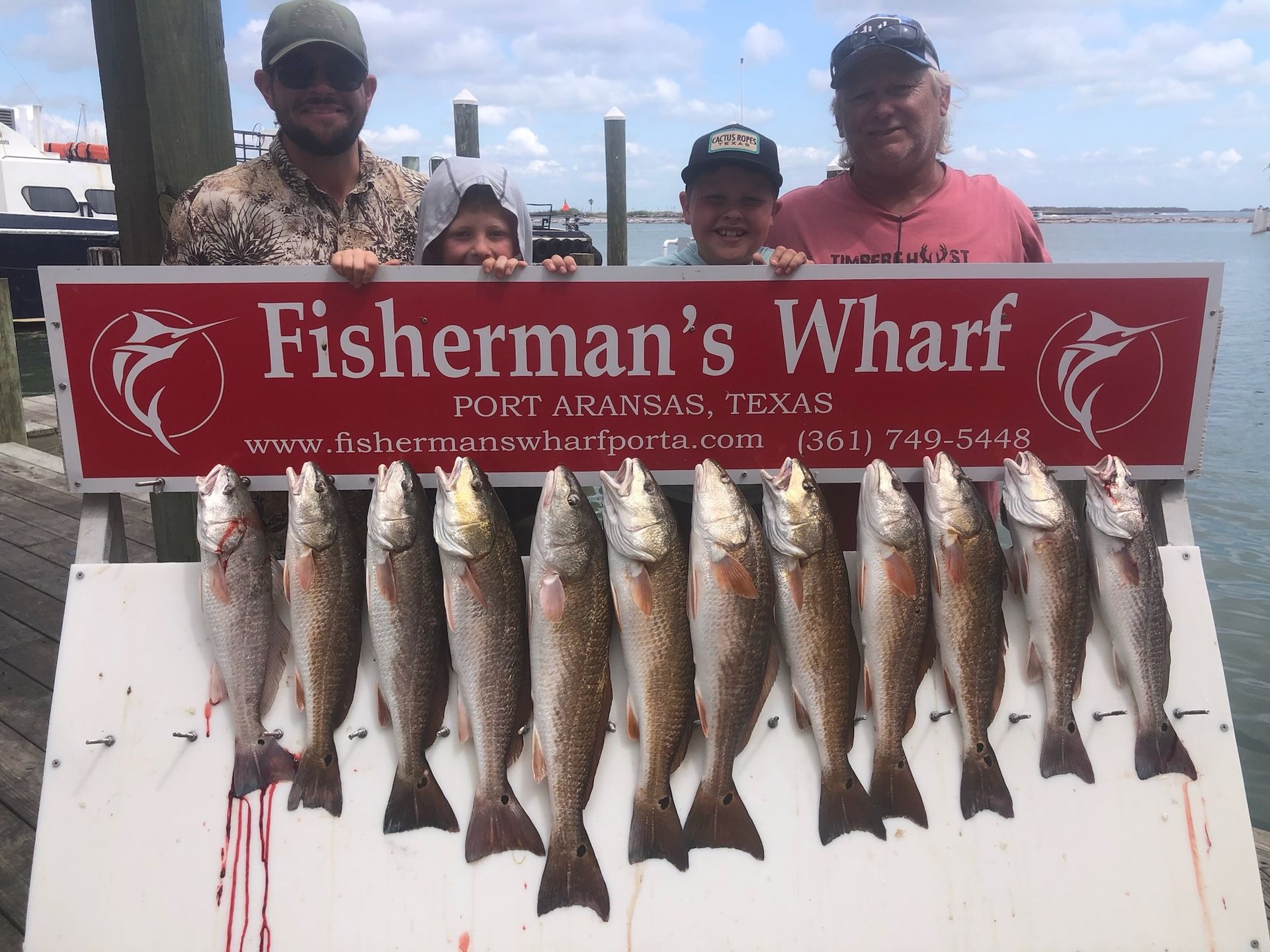 Fisherman 's wharf in port arkansas texas holds a display of fish
