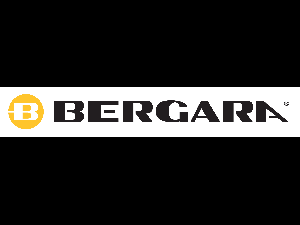 A logo for a company called bergara on a black background.