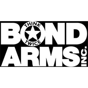 A black and white logo for bond arms inc.