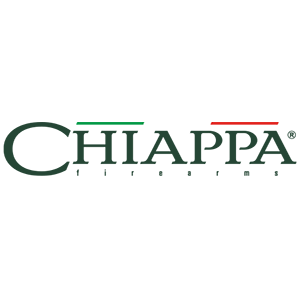 A green and white logo for chiappa on a white background