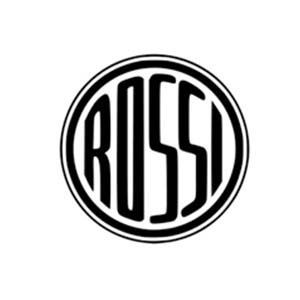 A black and white ross logo on a white background