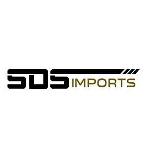 The logo for sds imports is black and gold on a white background.