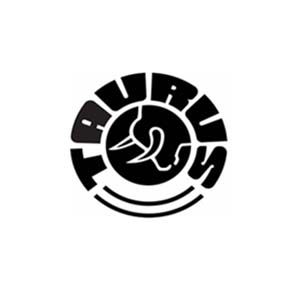 A taurus logo with a bull in a circle on a white background.