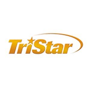 A tristar logo on a white background