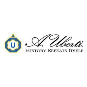 The logo for a. uberti history repeats itself