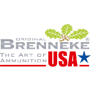 A logo for brenneke the art of usa ammunition