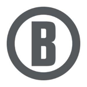 The letter b is in a circle on a white background.