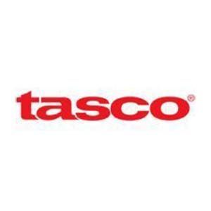 The tasco logo is red and white on a white background.