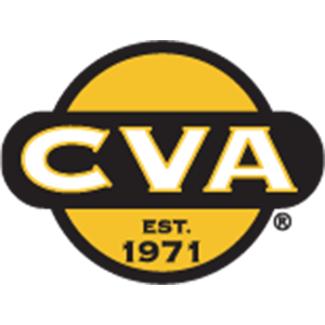 A yellow and black logo for cva est 1971