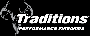 A black and white logo for traditions performance firearms