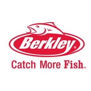 A berkley logo that says catch more fish