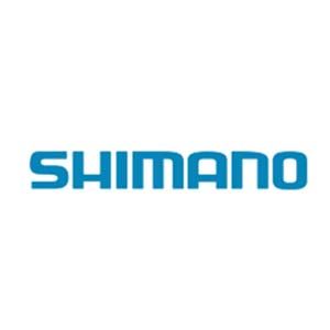 The shimano logo is blue and white on a white background.