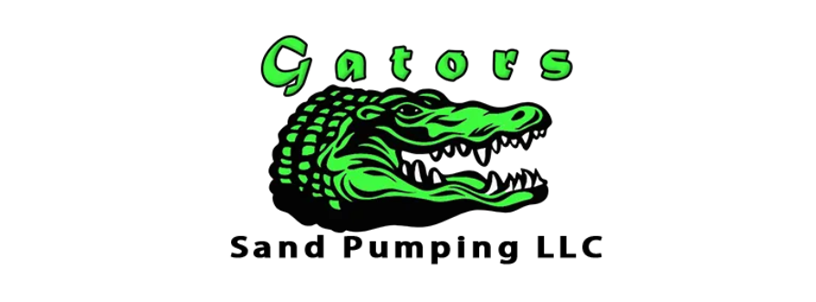 Green crocodile logo with “Gators” and “Sand Pumping LLC” text