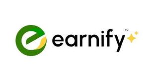 The logo for earnify is a green circle with the word earnify on it.