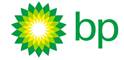 The bp logo is green and yellow and looks like a flower.