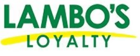 A green and yellow logo for lambo 's loyalty