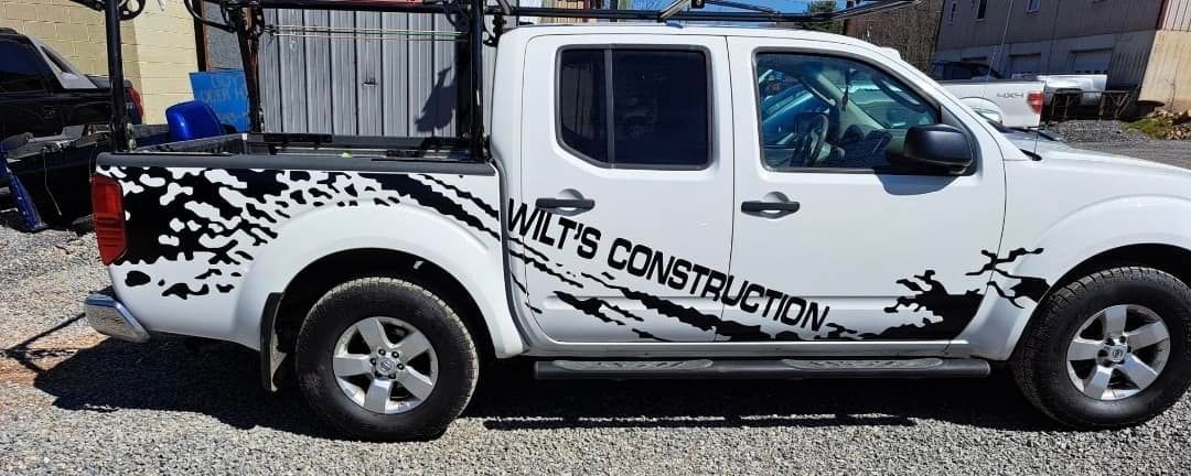 White pickup truck with