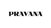 PRAVANA logo in black text on a white background