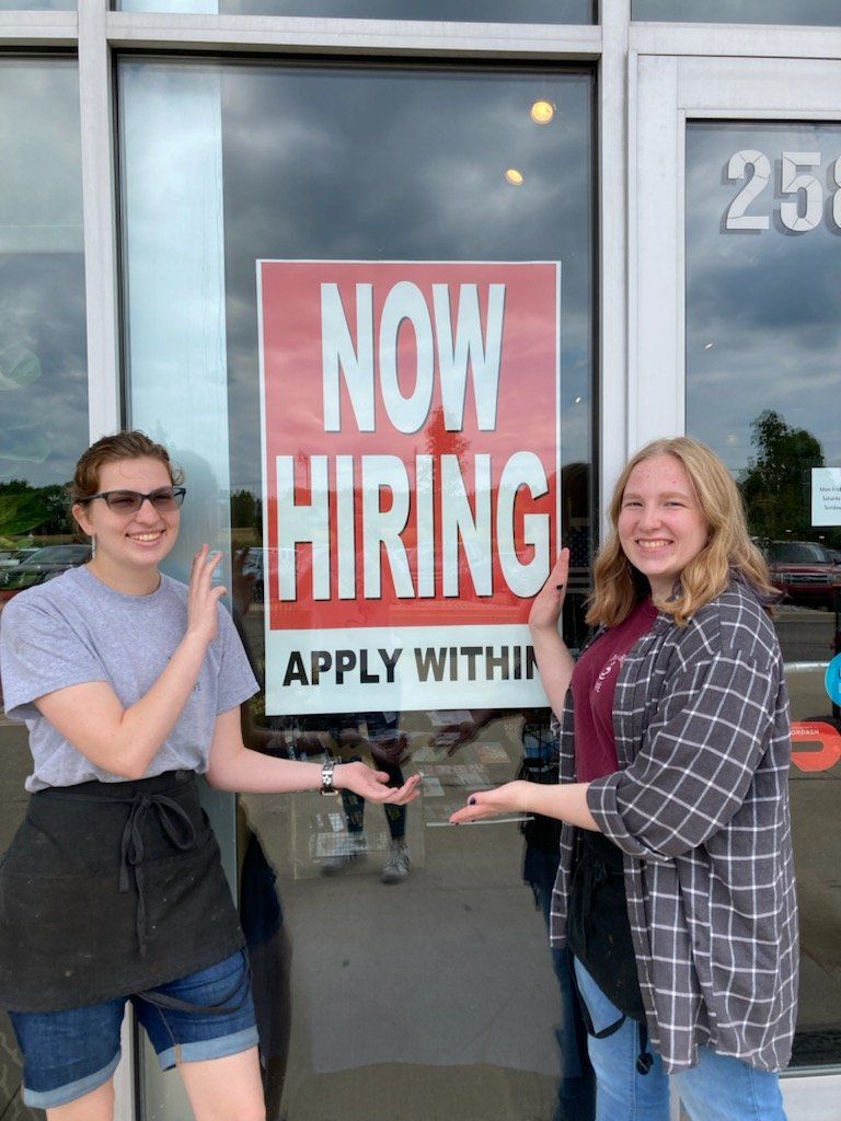 2 girls promoting Java House coffee shop