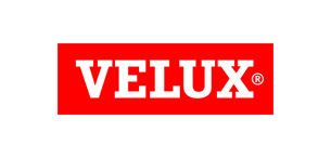 Velux logo: White text 
