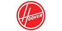 Red circular Hoover logo with white script on a white background