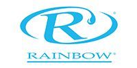 Blue Rainbow logo with stylized R inside an oval and the word “RAINBOW” below