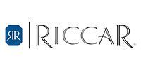RICCAR logo with blue hexagon icon and gray wordmark on white background