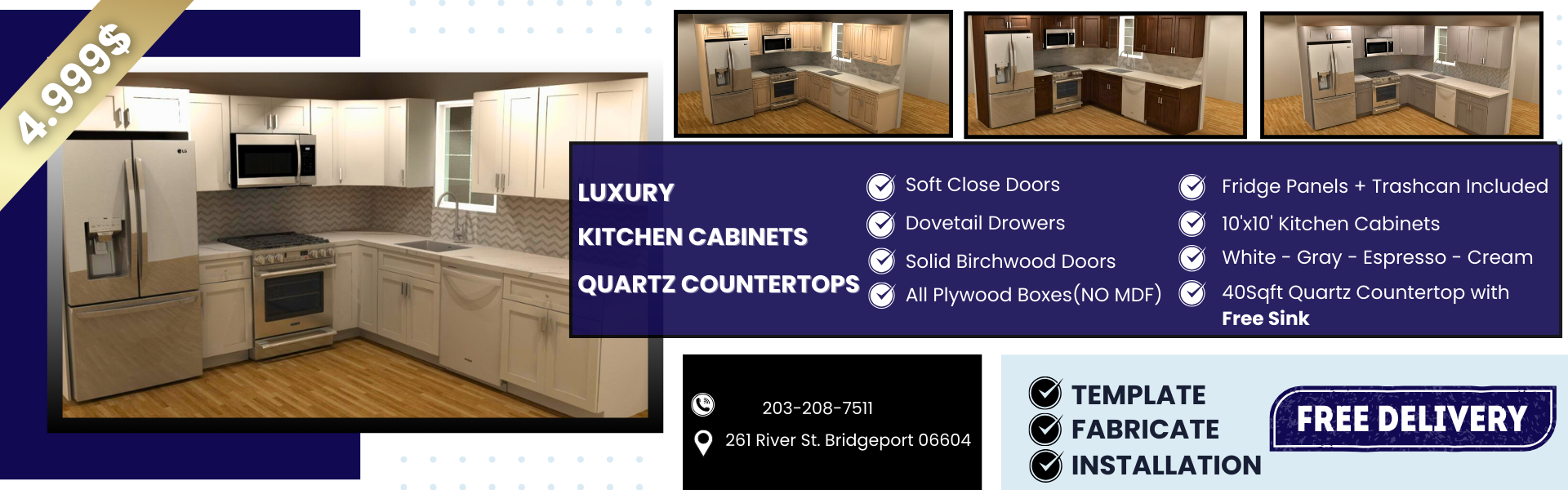 Kitchen remodel advertisement.