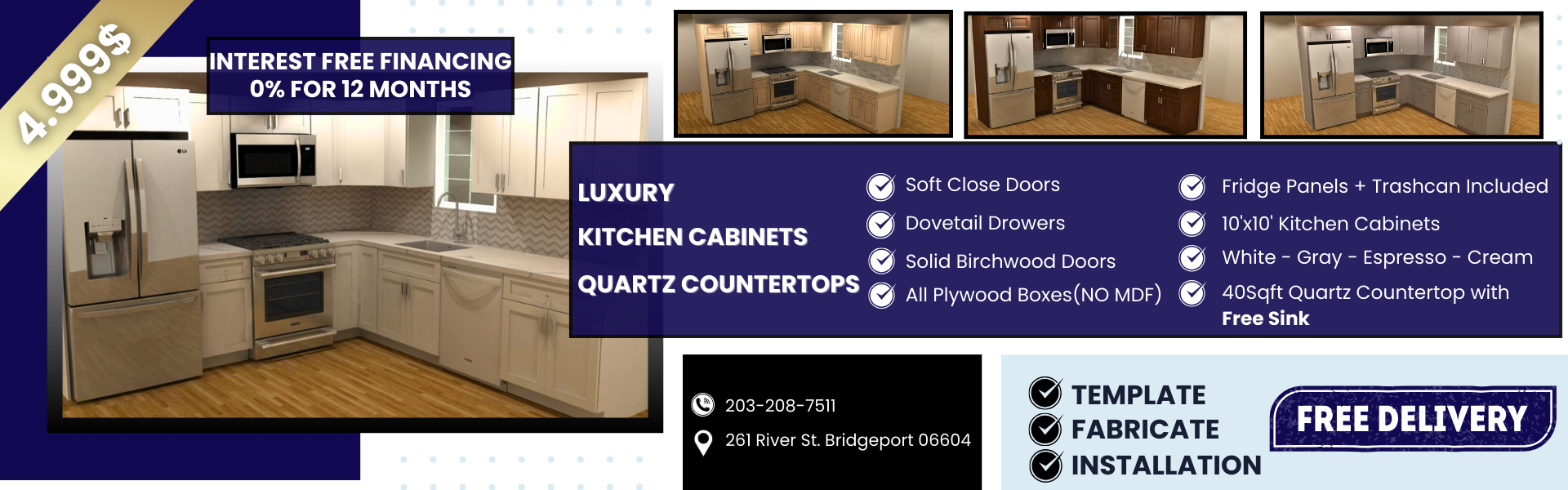 Kitchen remodel advertisement.