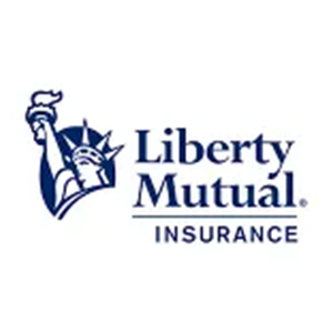 Liberty Mutual Insurance logo with the Statue of Liberty torch icon in blue