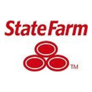 State Farm logo with red text and three red oval shapes beneath it