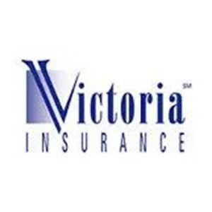 Victoria Insurance logo in blue and gray text