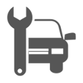 Car and wrench icon