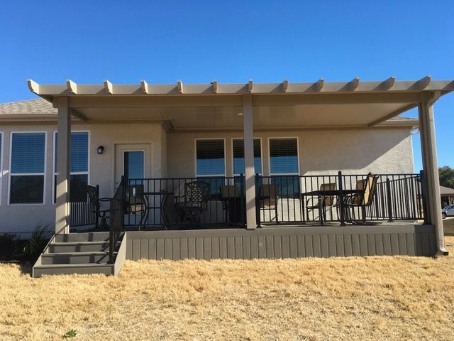 A house with a large porch and stairs