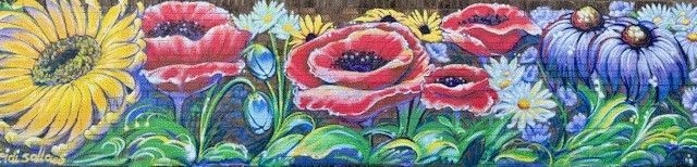 A painting of a flowers