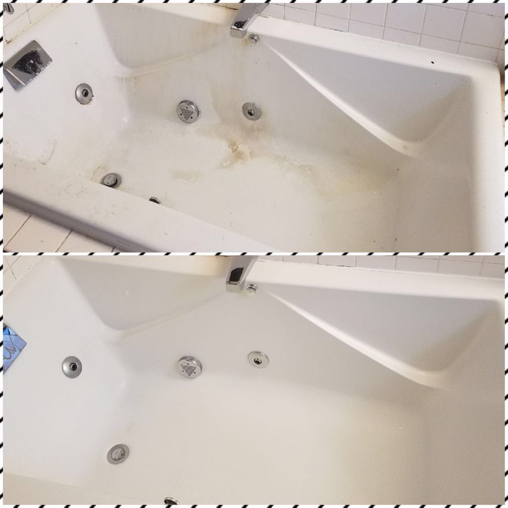 Before and after cleaning