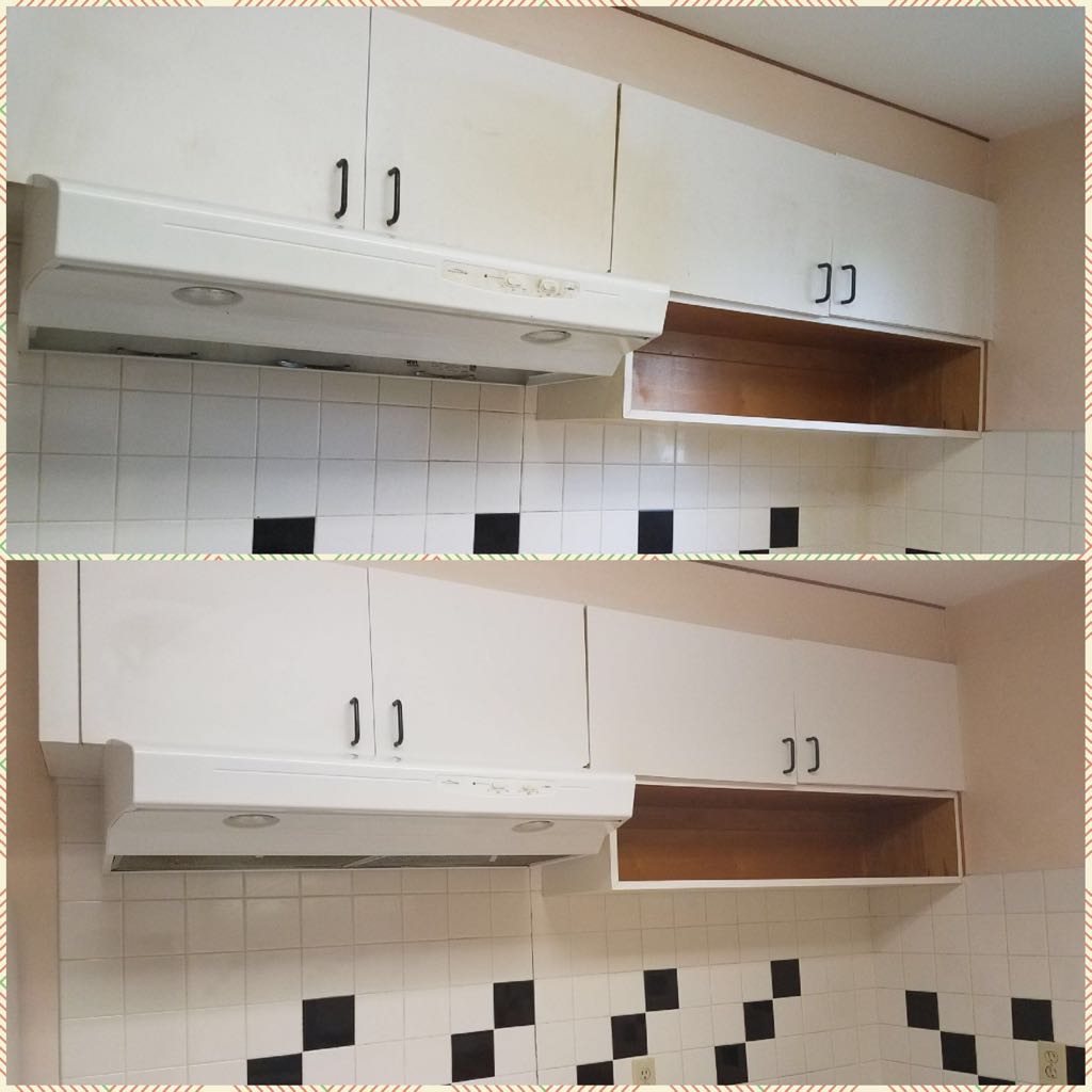 Before and after cleaning