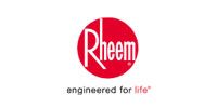 Rheem logo: Red circle with white