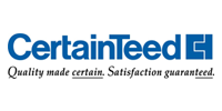 CertainTeed logo with blue text on white: