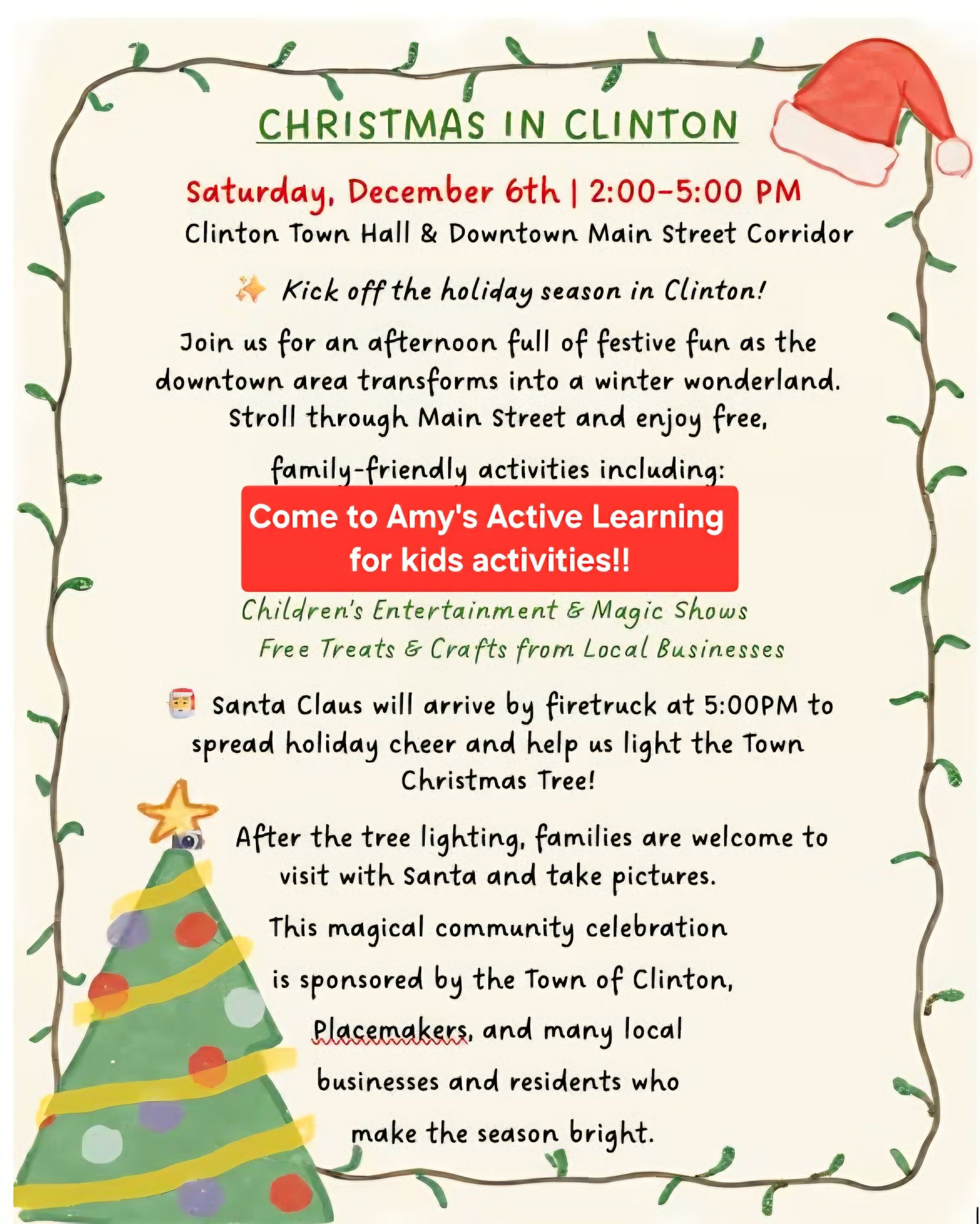 Christmas in Clinton event flyer